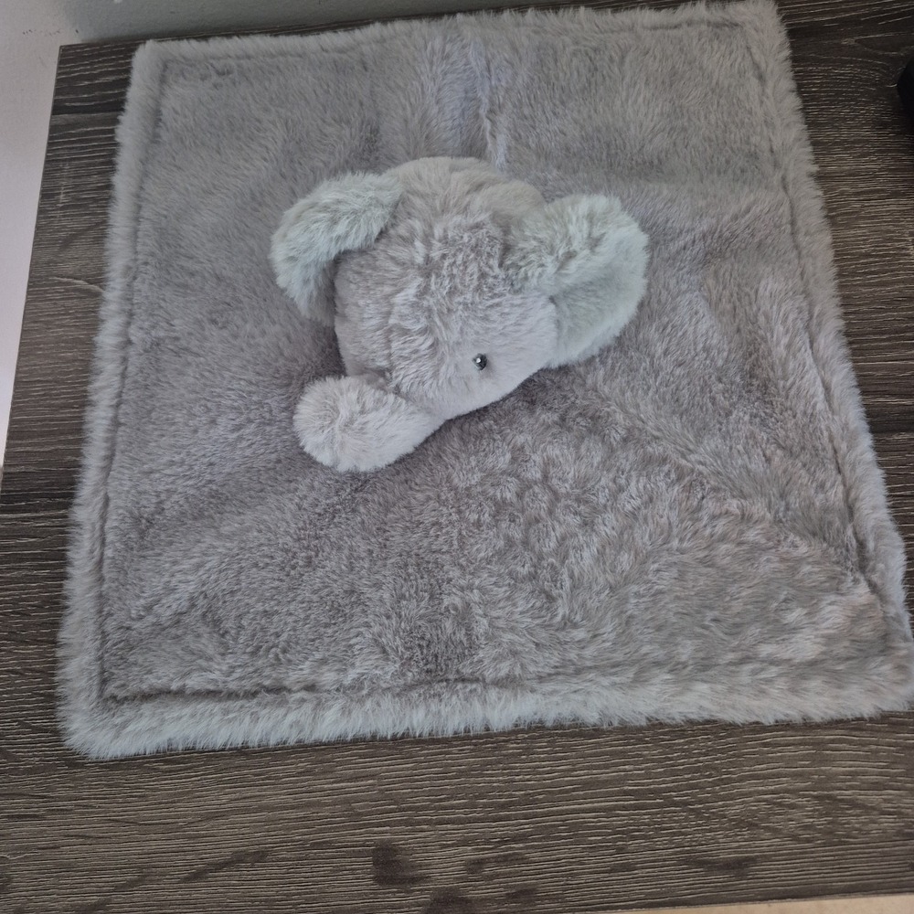 Security Blanket Elephant Baby By Parents Choice Lovey Huggy Soft Plush Gray